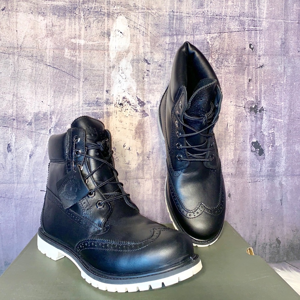 NEW TIMBERLAND WOMEN'S 6-INCH PREM BROGUE WP BOOTS - Picture 4 of 8